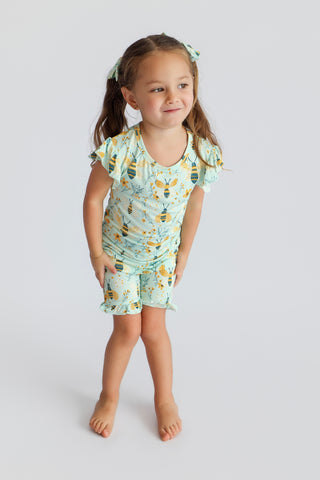 BUZZ & BLOOM DREAM RUFFLE SHORT SET
