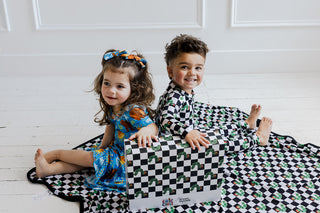 BEAR-Y BLUE SKIES DREAM RUFFLE DRESS