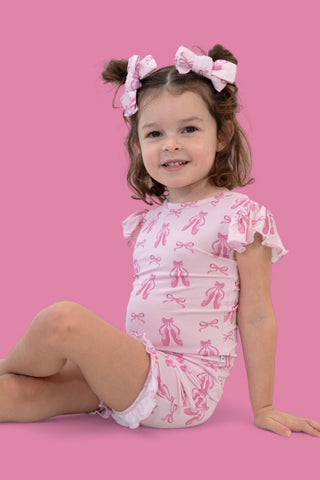 BALLET BOW BLISS DREAM RUFFLE SHORT SET