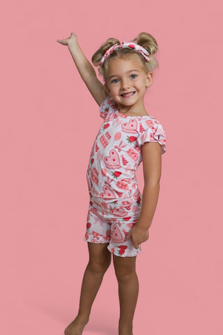 BERRY SWEET BIRTHDAY DREAM RUFFLE SHORT SET