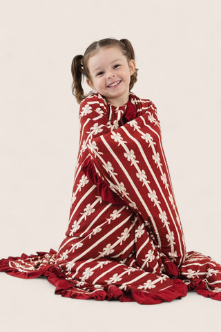 MISTLE-BOWS DREAM RUFFLE BLANKET