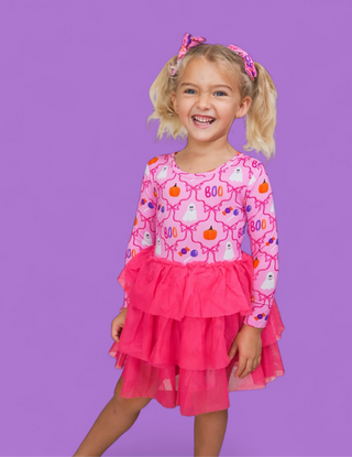 BERRY SWEET BOO LONG SLEEVE DREAM TUTU DRESS