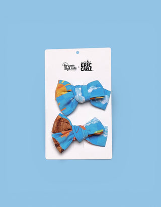 BEAR-Y BLUE SKIES DREAM BOW HAIR CLIPS