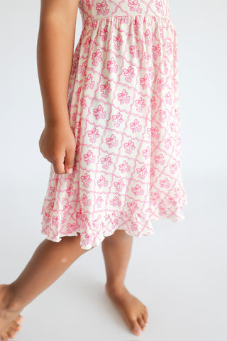 VINTAGE CHERRY CHARM DREAM RUFFLE DRESS