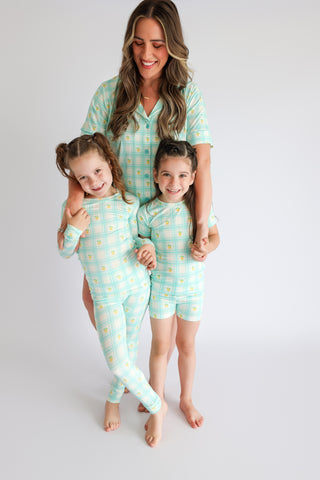 CITRUS GINGHAM DREAM SHORT SET