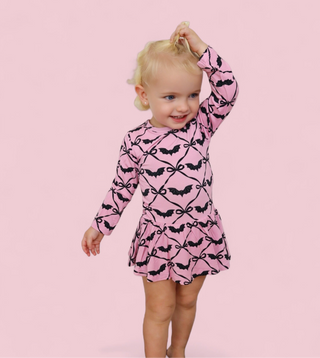 BATTY BOWS LONG SLEEVE DREAM BODYSUIT DRESS