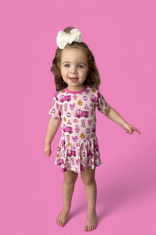 BLAZING BOWS AND HYDRANTS DREAM BODYSUIT DRESS