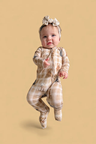 TEDDY CHECK DREAM ROMPER