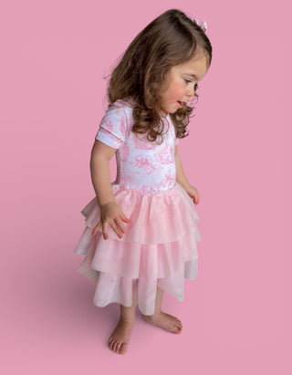BLUSH BUNNY TOILE DREAM TUTU DRESS