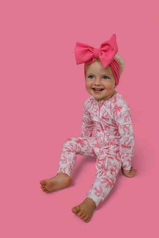 BOW CHECKERED CHARM DREAM RUFFLE ROMPER