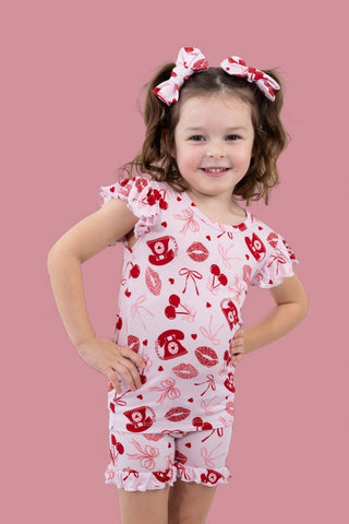 SEALED WITH LOVE DREAM RUFFLE SHORT SET