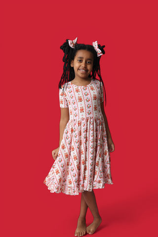 BERRY BEAR BLISS DREAM RUFFLE DRESS