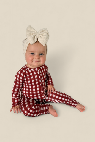 PEPPERMINT PLAID DREAM ROMPER