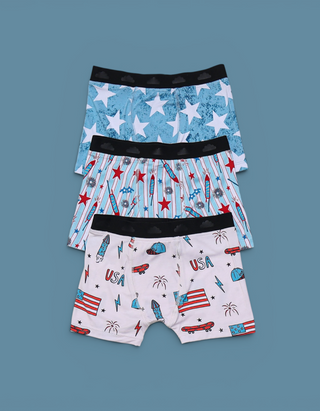 STAR-SPANGLED SKATE DREAM BOY'S BOXER BRIEF SET