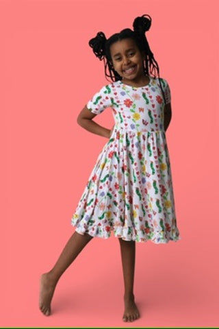 LOVEBUG BLOOMS DREAM RUFFLE DRESS