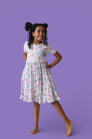 POM POWER DREAM RUFFLE DRESS