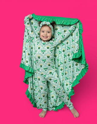 CLOVER & COINS DREAM RUFFLE BLANKET