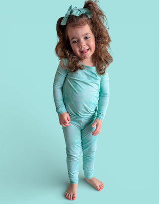 JADE MIST DREAM BOW HAIR CLIPS