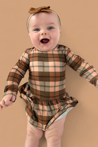 HARVEST TARTAN DREAM BODYSUIT DRESS