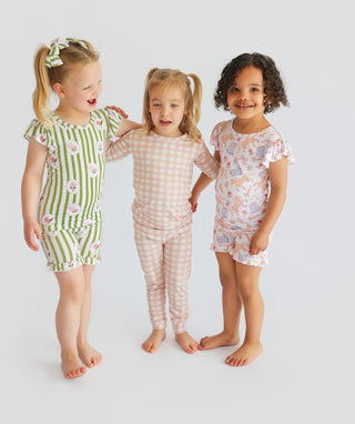 ROSIE'S MEADOW STRIPES DREAM RUFFLE SHORT SET