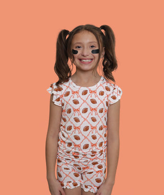 GAME DAY GLAM DREAM RUFFLE SHORT SET