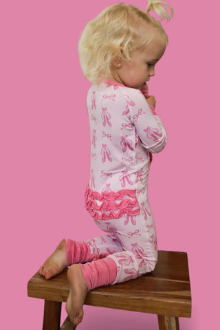 BALLET BOW BLISS DREAM RUFFLE ROMPER