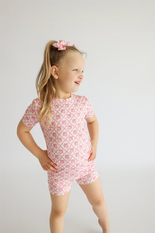 VINTAGE CHERRY CHARM DREAM SHORT SET