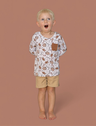 MILK & MERRY DREAM LONG SLEEVE POCKET TEE