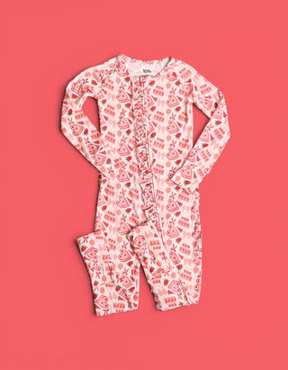 STRAWBERRY PARTY DELIGHT DREAM RUFFLE ROMPER
