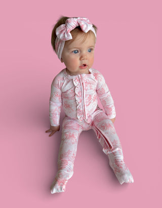 BLUSH BUNNY TOILE DREAM BOW