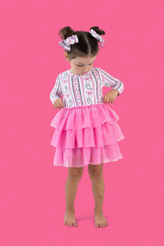 BOO AND BOWS LONG SLEEVE DREAM TUTU DRESS