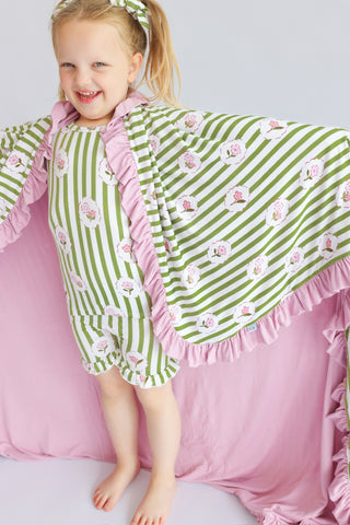 ROSIE'S MEADOW STRIPES DREAM RUFFLE SHORT SET