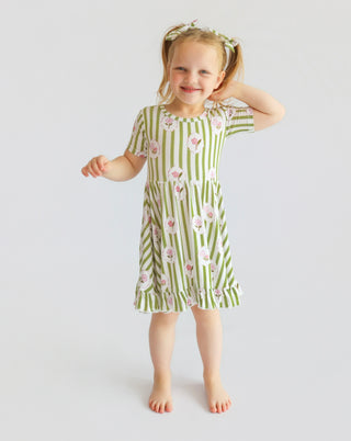 ROSIE'S MEADOW STRIPES DREAM RUFFLE DRESS