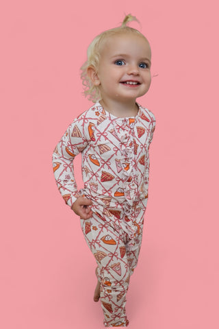 SLICE OF FALL DREAM RUFFLE ROMPER