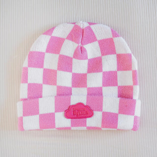 BUBBLEGUM CHECKERS DREAM BEANIE SKELETON