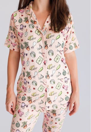 IN THE GARDEN WOMEN'S DREAM SHORT TOP FLARE SET