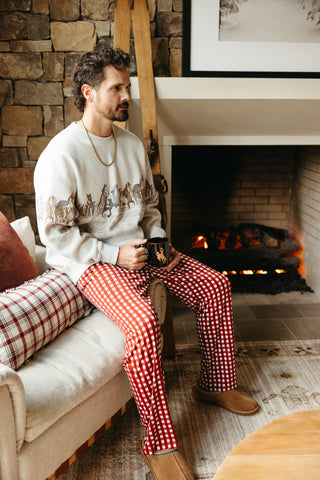 PEPPERMINT PLAID DREAM MEN'S PANTS