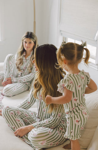 ROSIE'S MEADOW STRIPES DREAM RUFFLE SHORT SET