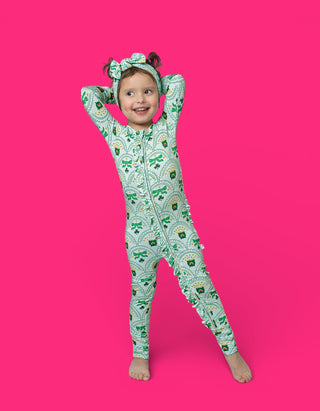 CLOVER & COINS DREAM RUFFLE ROMPER