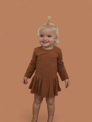 ESPRESSO LONG SLEEVE DREAM BODYSUIT DRESS