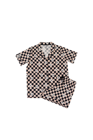 RETRO DAISY CHECKS WOMEN'S DREAM SHORT SET