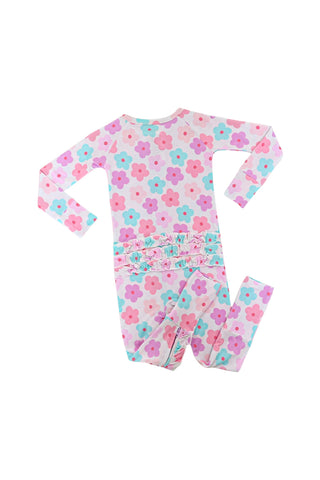 VIOLET FIELDS DREAM RUFFLE ROMPER