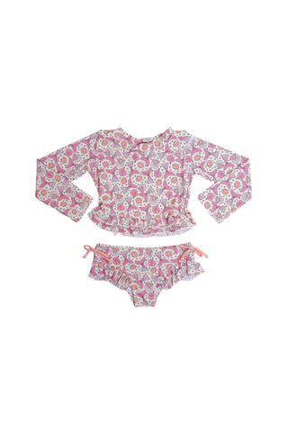 MAGICAL MERMAID DREAM TWO-PIECE RASH GUARD RUFFLE SWIM SUIT