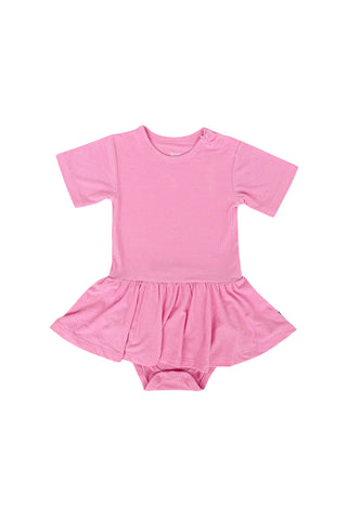 BELLA PINK RIB DREAM BODYSUIT DRESS