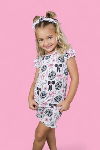 MIDNIGHT DISCO DARLING DREAM RUFFLE SHORT SET