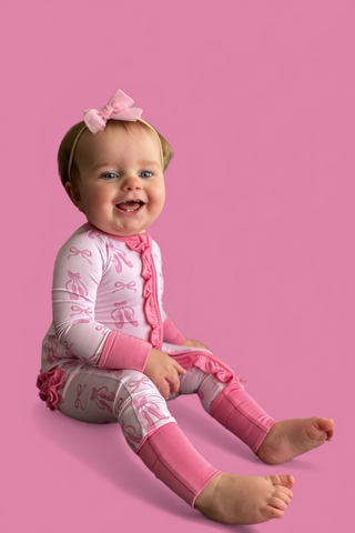 BALLET BOW BLISS DREAM RUFFLE ROMPER