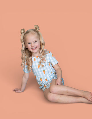 SPRING HARVEST CHECK DREAM SHORT SET