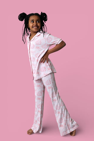 BLUSH BUNNY TOILE DREAM GIRL'S FLARE SET