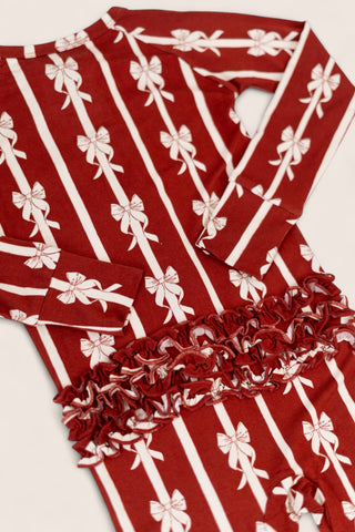 MISTLE-BOWS DREAM RUFFLE ROMPER