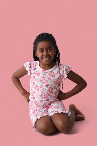 BERRY SWEET BIRTHDAY DREAM RUFFLE SHORT SET